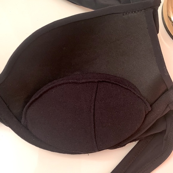 Black Swim Halter Top (M) - Picture 3 of 4